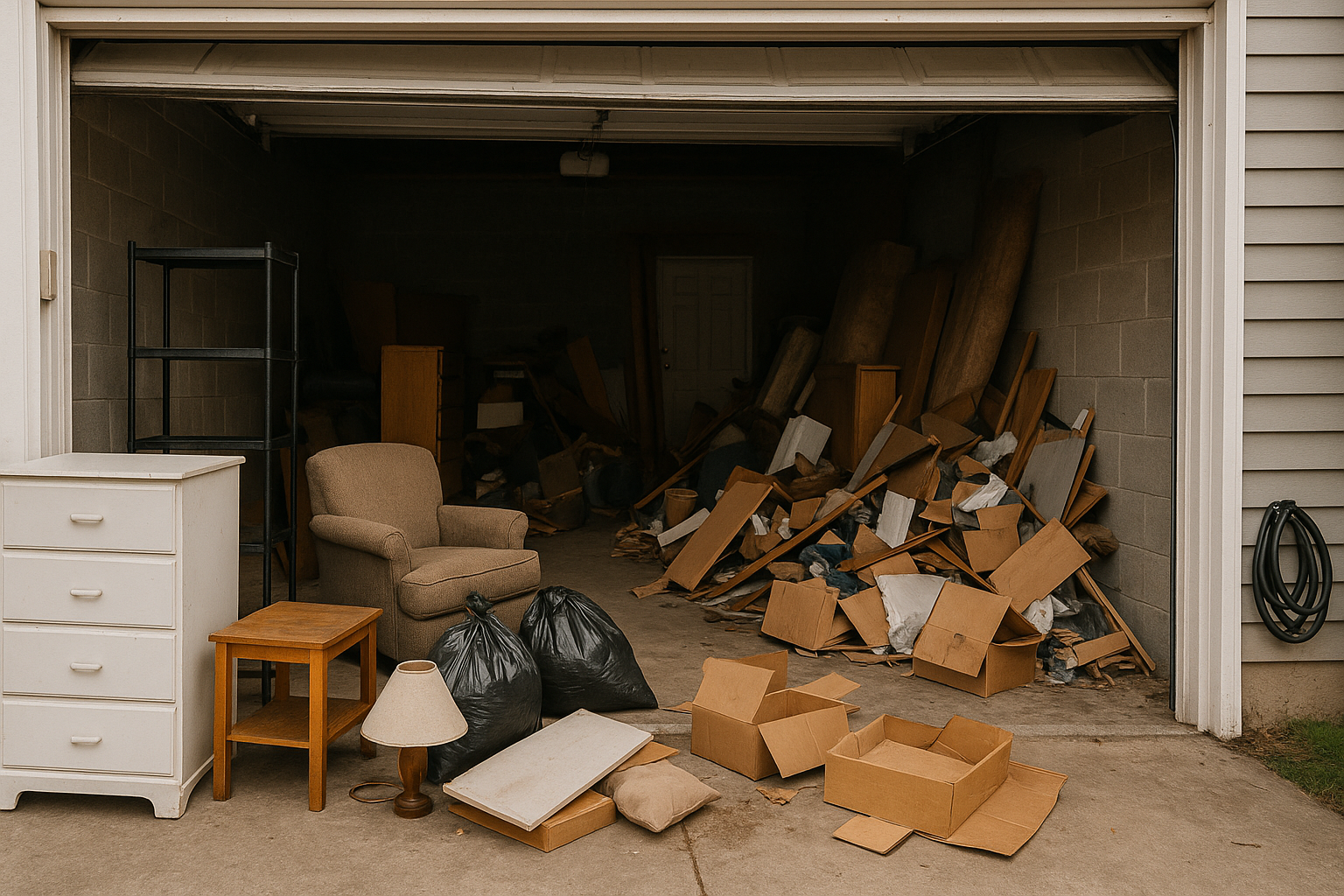 Fast and affordable garage cleanouts by Sick Junk Removal. We haul away junk, furniture, tools, and debris. Same-day service available — get a free quote today!